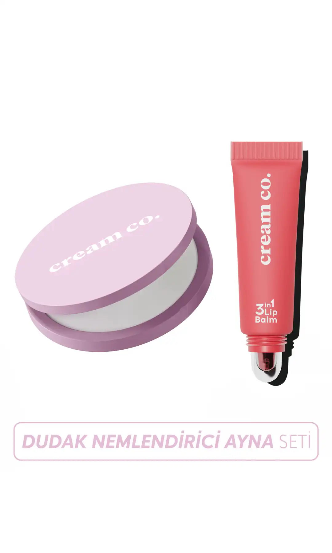 Dudak Nemlendirici & Ayna Seti Cupcake